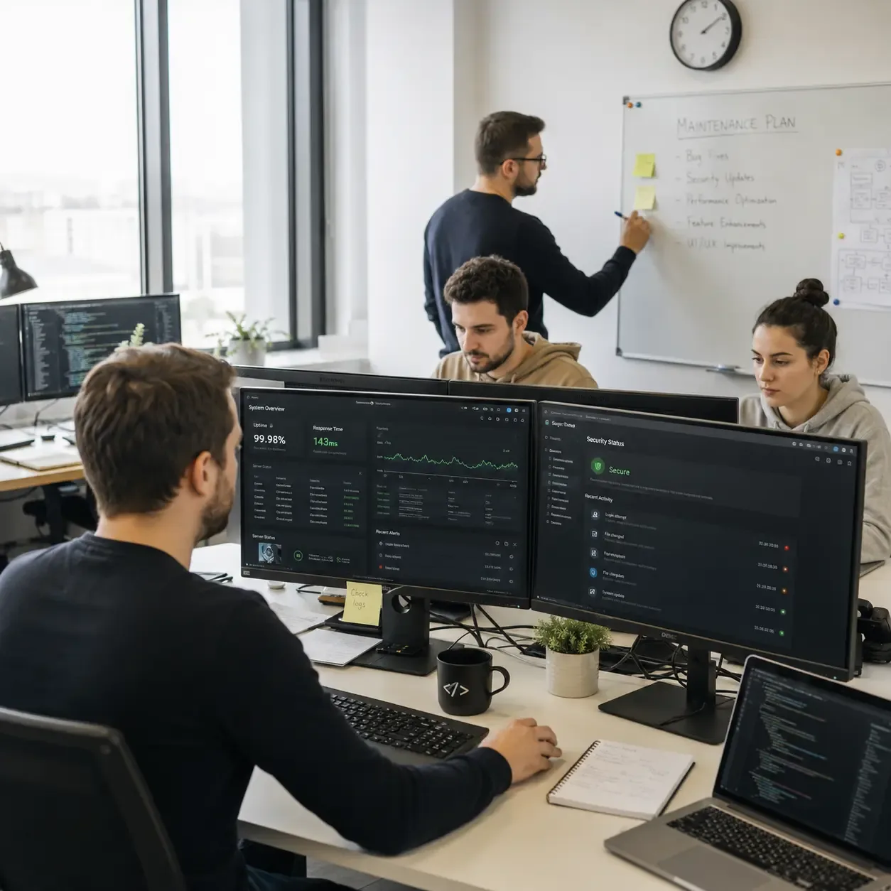 Website maintenance and technical support workflow